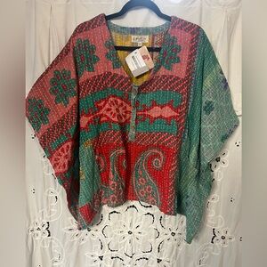 Kantha Bae Shortie Muu Top Flowy Hippie BoHo Festival Summer Onesize Layer